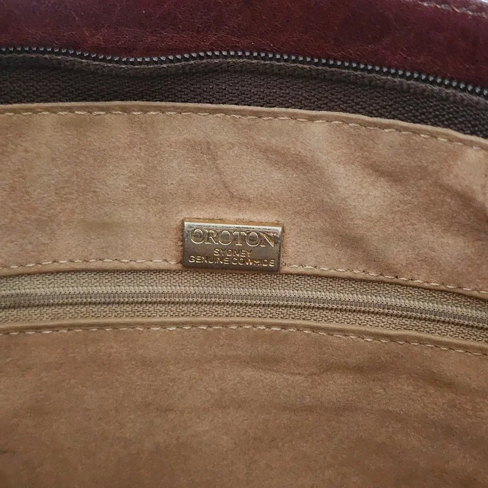Oroton Brown Leather Purse Shoulder Bag